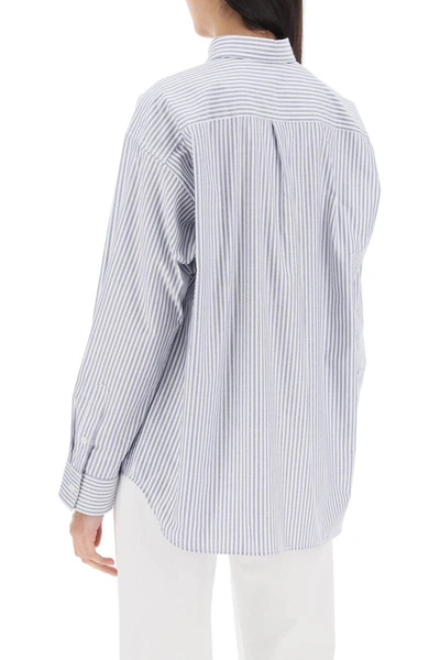 Shop Totême Toteme Striped Oxford Shirt In Multicolor