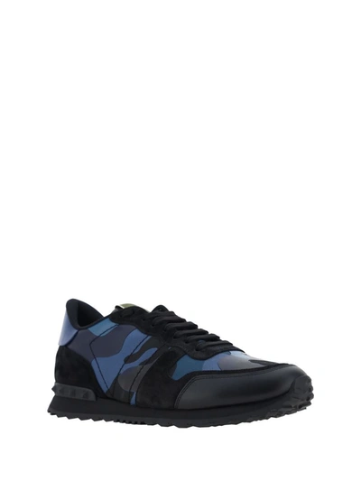 Shop Valentino Garavani Sneakers In Bluette-marine/nero/nero-new Baltiq