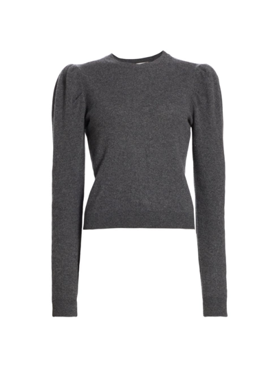 Shop Frame Women's Draped Femme Cashmere Sweater In Dark Gris Heather
