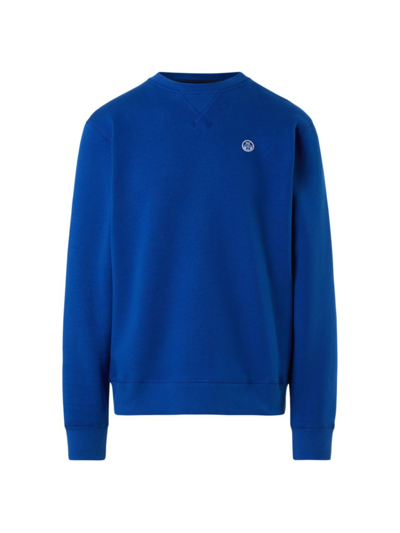 Shop North Sails Men's Cotton Crewneck Sweatshirt In Ocean Blue