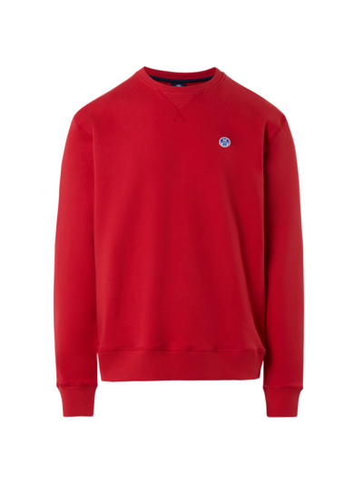 Shop North Sails Men's Cotton Crewneck Sweatshirt In Red