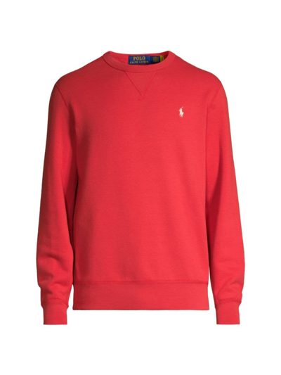 Shop Polo Ralph Lauren Men's Cotton-blend Pullover Sweatshirt In Post Red