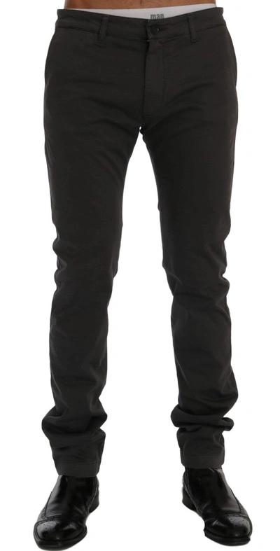 Shop Gf Ferre' Cotton Stretch Chinos Men's Pants In Black
