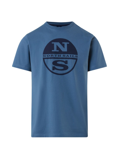 Shop North Sails Men's Graphic Logo T-shirt In Winter Sea