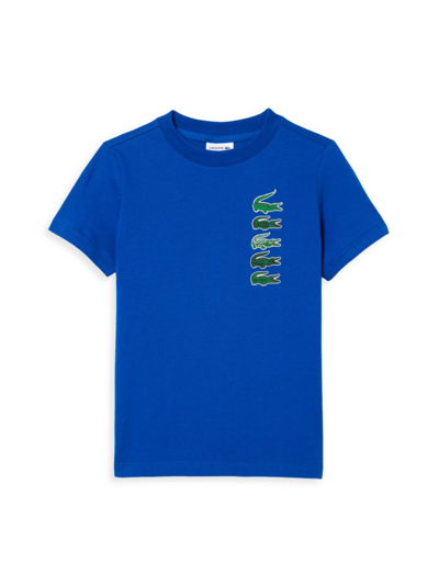Shop Lacoste Little Boy's & Boy's Croc T-shirt In Cobalt Blue