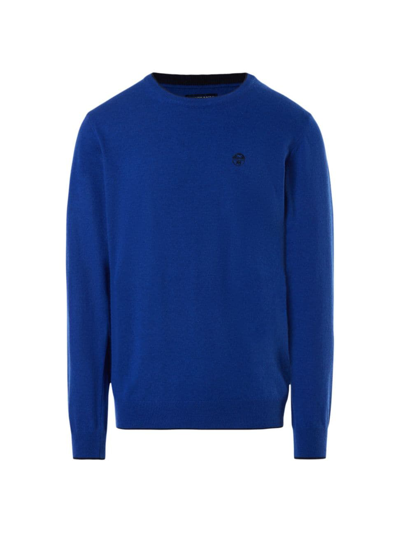 Shop North Sails Men's Wool-blend Crewneck Sweater In Ocean Blue