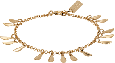 Shop Isabel Marant Gold Leaf Bracelet In 12do Dore