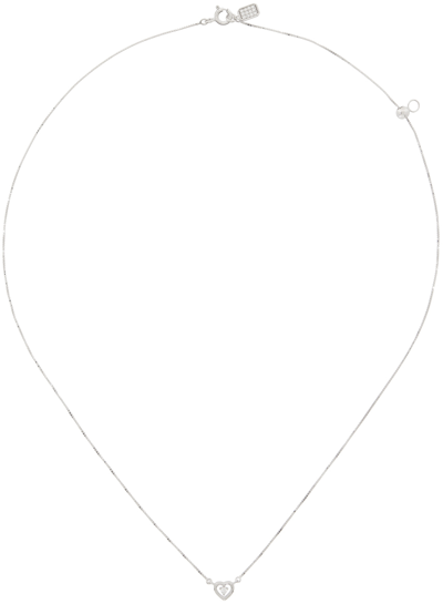 Shop Numbering Silver #3717 Necklace In Silver/white