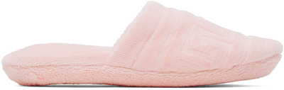 Shop Versace Pink Greca Slippers In 1pr10-pink
