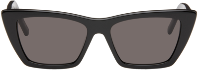 Shop Saint Laurent Black Sl 276 Mica Sunglasses In 001 Black