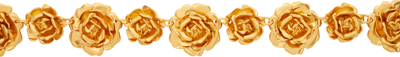 Shop Blumarine Gold Rose Belt In N0836 Oro Satinato