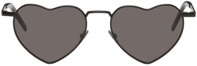 Shop Saint Laurent Black New Wave Sl 301 Loulou Sunglasses In 002 Black