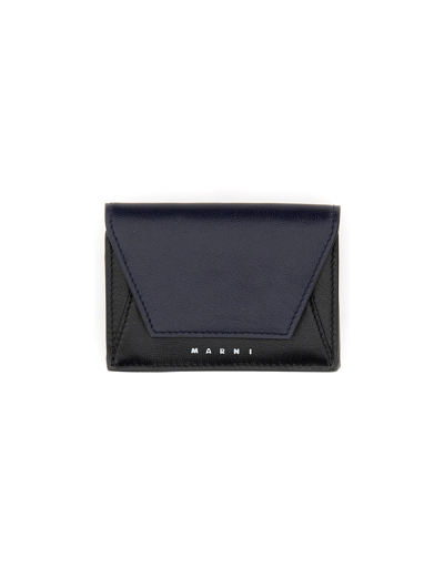 Shop Marni Designer Men's Bags Tri-fold Wallet In Noir