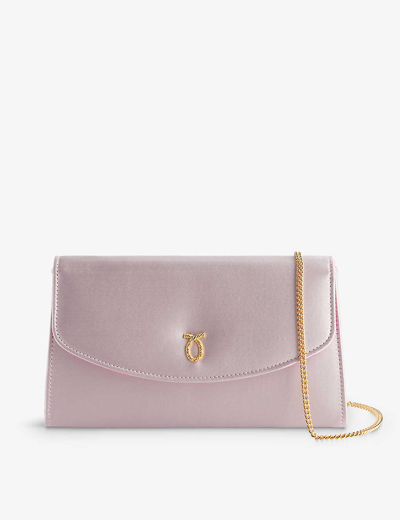 Shop Launer Women's Pink Satin Tosca Detachable-strap Satin Clutch Bag