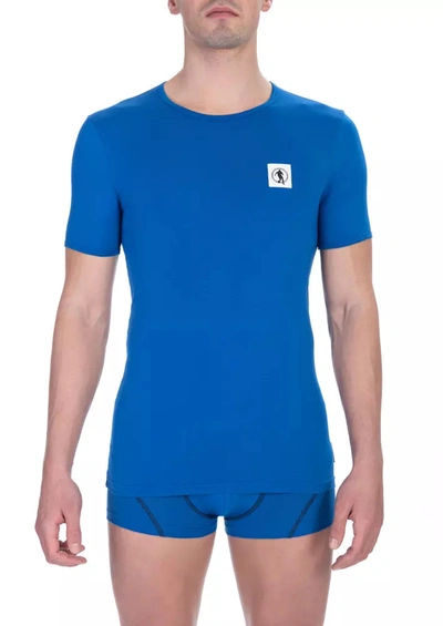 Shop Bikkembergs Cotton Men's T-shirt In Blue