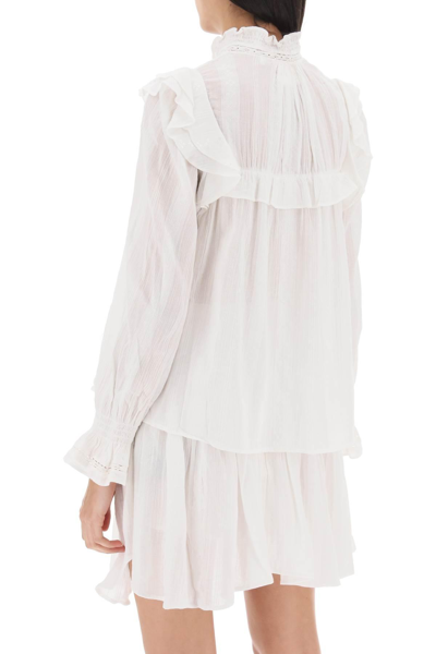 Shop Marant Etoile Jatedy Shirt With Jacquard Details In White