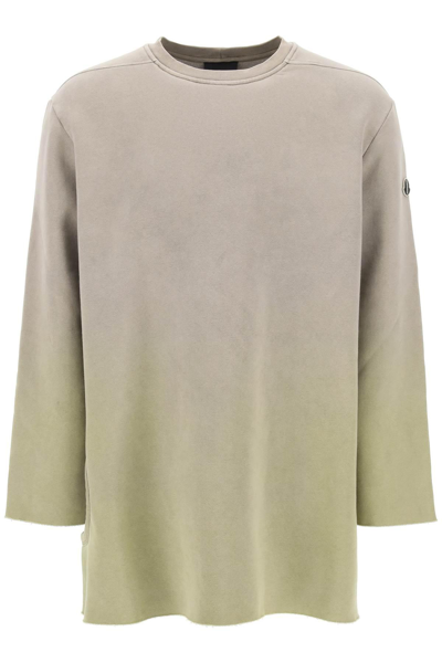 Shop Moncler X Rick Owens Subhuman Cut-out Sweatshirt In Beige,neutro