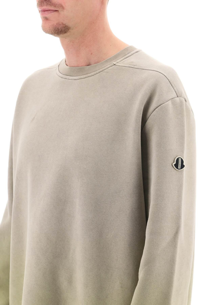 Shop Moncler X Rick Owens Subhuman Cut-out Sweatshirt In Beige,neutro