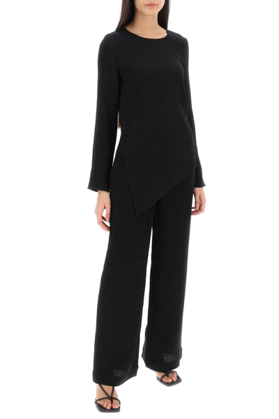 Shop By Malene Birger Simone Asymmetric Blouse In Black