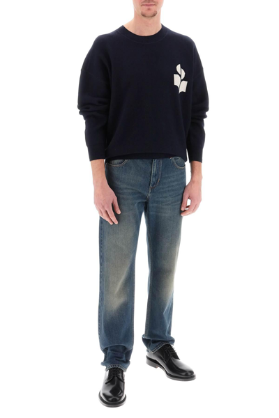 Shop Marant Wool Cotton Atley Sweater In Blue