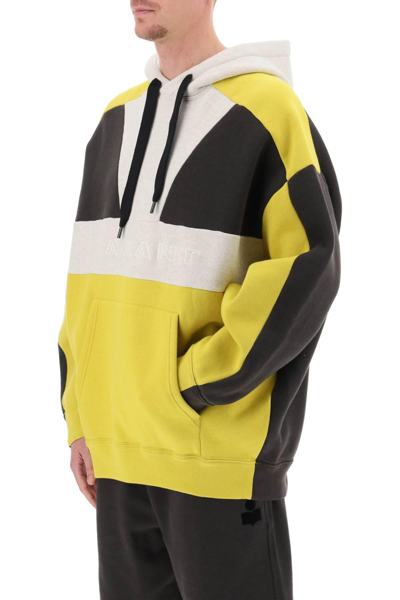 Shop Marant Wasil Color-block Sweatshirt In Yellow,brown,grey