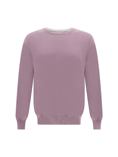 Shop Brunello Cucinelli Sweater In Malva+nebbia