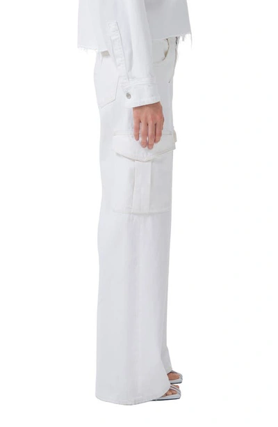 Agolde Minka Organic Cotton Cargo Denim In Milkshake