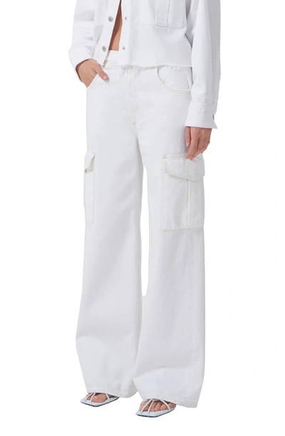 Agolde Minka Organic Cotton Cargo Denim In Milkshake
