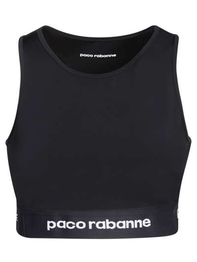 Shop Paco Rabanne Cropped Black Top