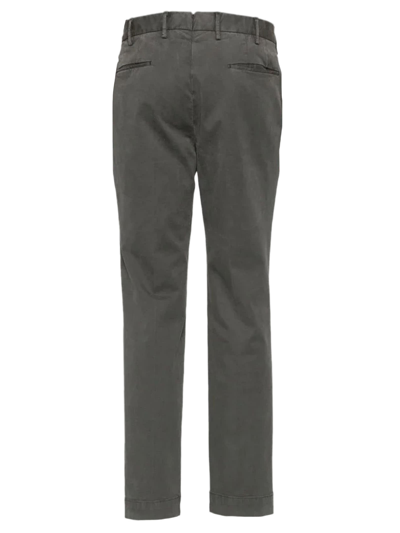 Shop Incotex Grey Stretch-cotton Trousers In Grigio
