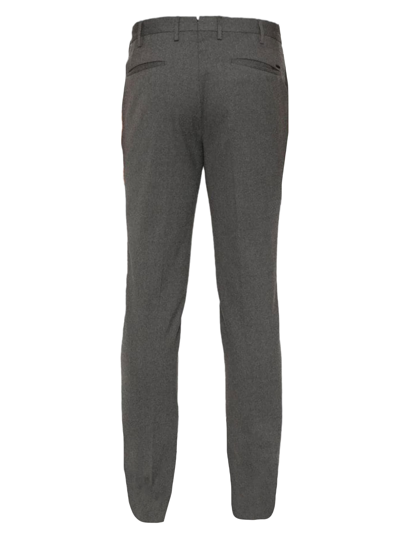 Shop Incotex Dark Grey Wool Blend Trousers In Grigio