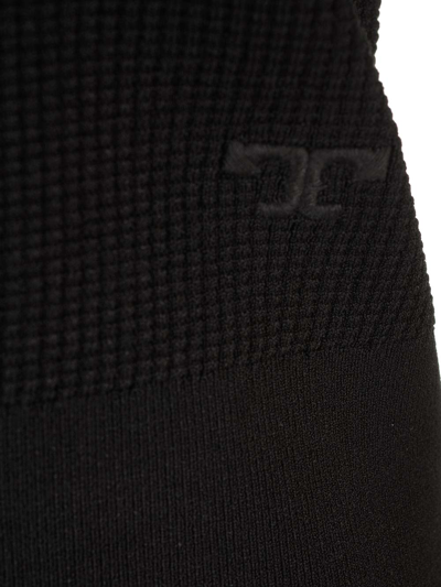 Shop Tory Burch Viscose-blend Knitted Top In Black