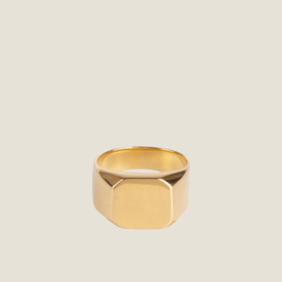 Shop Ruddock Arlo Signet Ring In Gold