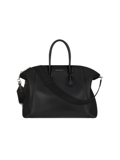 Shop Givenchy Women's Small Antigona Sport Bag In Leather In Black