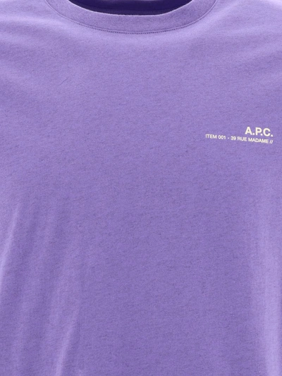 Shop Apc A.p.c. "item" T-shirt In Purple