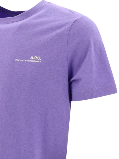Shop Apc A.p.c. "item" T-shirt In Purple
