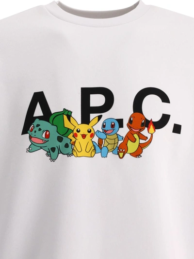 Shop Apc A.p.c. "pokémon The Crew" Sweatshirt In White