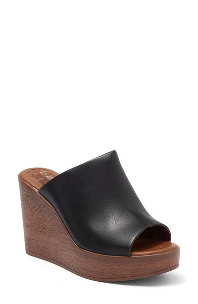 Shop B O C Astride Wedge Platform Sandal In Black