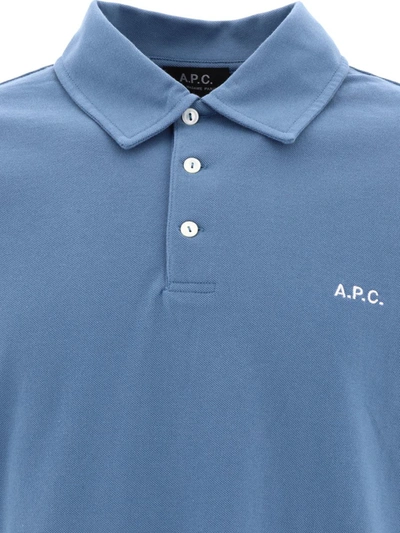 Shop Apc A.p.c. "austin" Polo Shirt In Blue