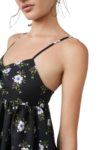 Free People In A Bubble Mini Dress In Black