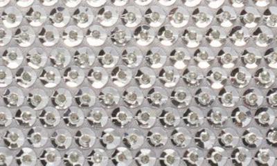 Shop Stella Mccartney Mini Falabella Crystal Embellished Tote In Silver