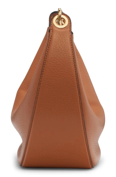 Shop Valentino Small Vlogo Moon Hobo Bag With Chain In Almond Beige