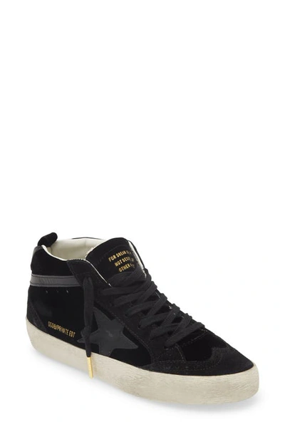 Shop Golden Goose Mid Star Velvet Sneaker In Black