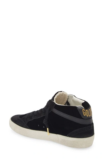 Shop Golden Goose Mid Star Velvet Sneaker In Black