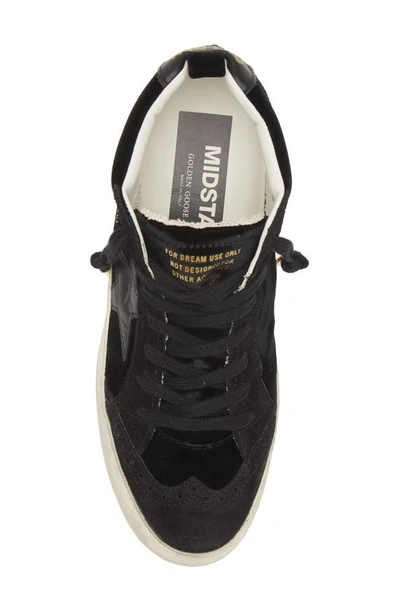 Golden Goose Midstar Velvet Sneaker In Black
