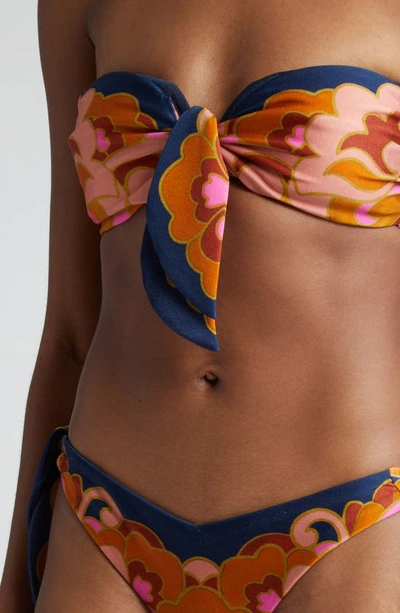 Shop Zimmermann Acadian Scarf Tie Bikini Top In Navy Paisley