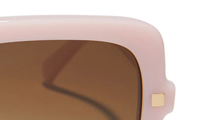 Shop Diff Sandra 54mm Polarized Gradient Square Sunglasses In Brown Gradient
