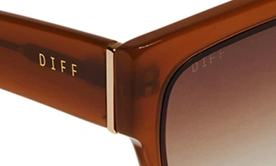 Shop Diff Georgie 58mm Gradient Shield Sunglasses In Brown Gradient