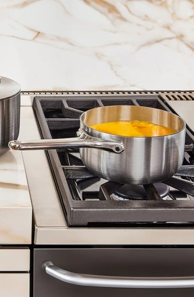 Caraway Nonstick Ceramic 1.75-quart Sauce Pan With Lid In Stainless Steel