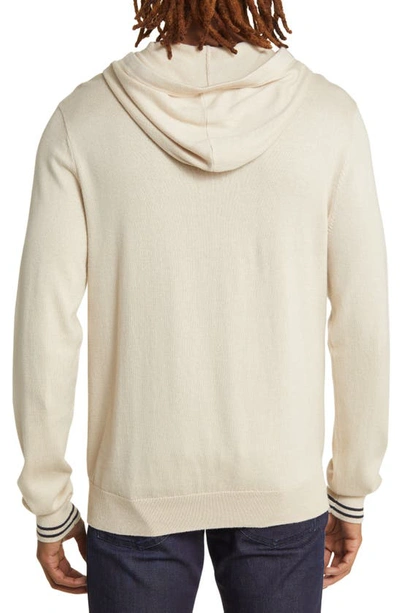 Shop Original Penguin Soft Cotton Hooded Sweater In Oatmeal